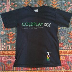🔥 Vintage Coldplay X&Y Black Tour T-Shirt Size Small 🔥